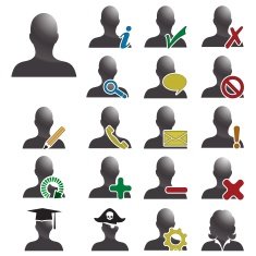 People Database Vector Icons N2