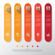 Design flat shadow step number banners graphic or website Vecto N8