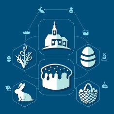 easter flat infographic N43