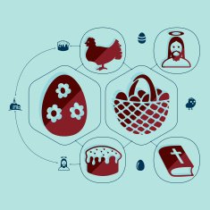 easter flat infographic N44