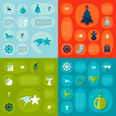 Christmas flat infographic N60