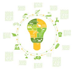 Environment ecology infographic elements Environmental risks N38
