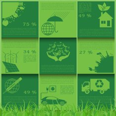 Environment ecology infographic elements Environmental risks N40