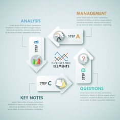 Modern infographics options banner N345