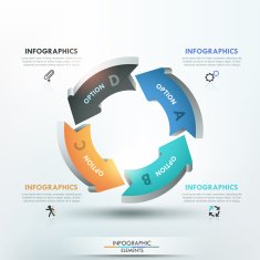 Modern infographics options banner N354