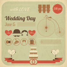 Wedding Day Invitation Infographics Card