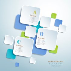 realistic vector abstract 3d tag infographics