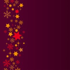 Snow And Stars Background At Night