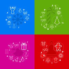 Christmas sticker infographic N29