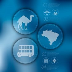 tourism infographic with unfocused background N5