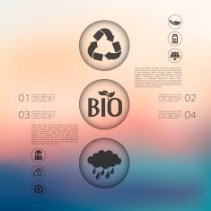 ecology infographic with unfocused background N32
