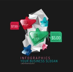 Vector fresh business abstract infographic N185