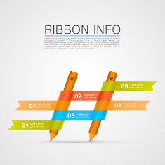 Ribbon with a pencil list of options N3