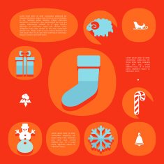 Christmas flat infographic N64