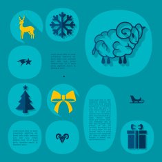 Christmas flat infographic N65