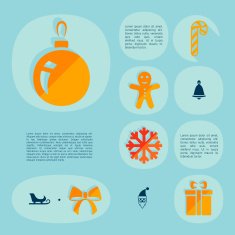 Christmas flat infographic N66