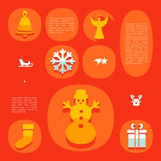 Christmas flat infographic N67
