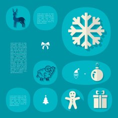 Christmas flat infographic N68