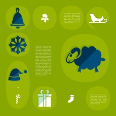 Christmas flat infographic N69