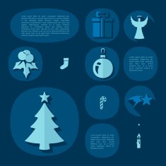 Christmas flat infographic N71