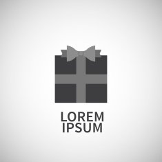 Icon flat gift element design