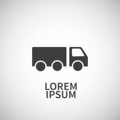 Icon flat element design truck