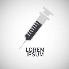 Icon flat element design syringe