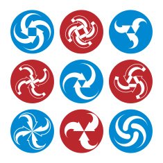 Abstract arrows vector symbols graphic design template