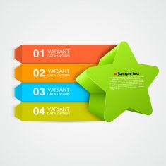 Vector green star Infographics concept