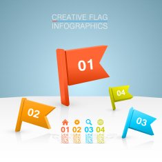 Colored flags on a white background N2