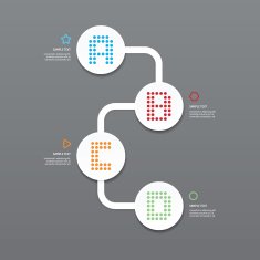 Modern Design Minimal style infographic template N34