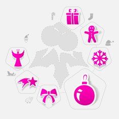 Christmas sticker infographic N36