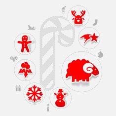 Christmas sticker infographic N39