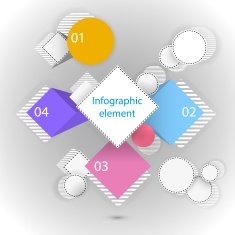 Infographic elements Circles and squares
