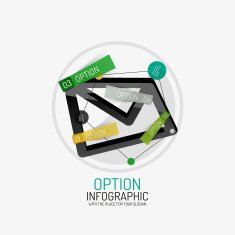 Minimal Line Design Office Web Infographics N64