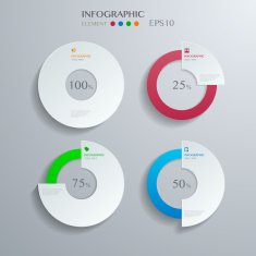 Business Pie Chart on the grey background N2