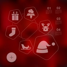 Christmas infographic with unfocused background N91