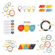 Collection of Infographic Templates for Business Vector Illustra N73