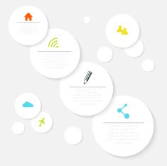 Abstract business info graphics template with icons N42