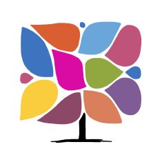 Art tree with frames infographic concept N2