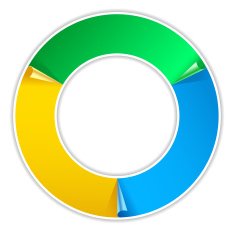 Three steps Retro Round Infographic