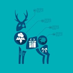 Christmas flat infographic N73
