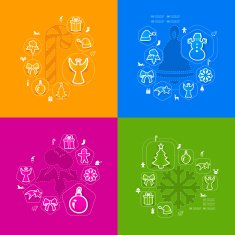 Christmas sticker infographic N41