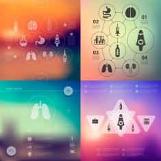 medicine infographic with unfocused background N12