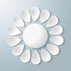 White Flower Colorful Numbers N2