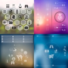veterinary infographic with unfocused background N11