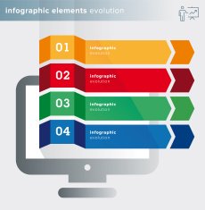 infographics elements &ndash; evolution series labels N13