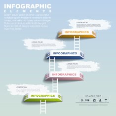 step by concept infographic elements template