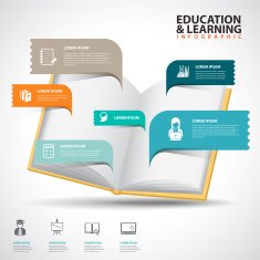 Vector Creative book with speech bubble N2