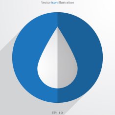 Vector drop web flat icon